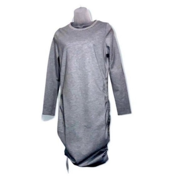 NWOT Body-con Mini Dress gray adjustable strings - Picture 1 of 4